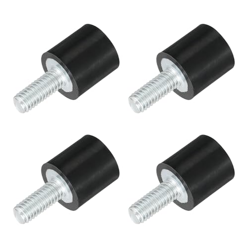 QUARKZMAN M4 Gewinde Gummibuchsen, Schwingungsisolatoren, Zylindrischer Stoßdämpfer mit Stiften 10 x 10mm 4 Stück