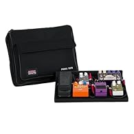 16.5" x 12" Pedal Board Plywood Pedal Board Covered in Tolex Pedal Board Comes with Carry Handle Which Slides into a Rugged Nylon Padded Carry Case Pedal board has access holes for cables to run below board to utilize 4 supplied mounting screws for G...