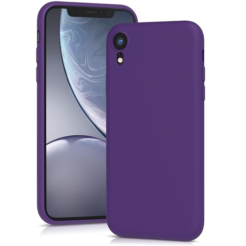 YATWIN Silicone Case for iPhone XR, Soft-Touch, Shockproof, DustProof, Antiskid Full Body Armour Phone Cover for Apple iPhone XR - Purple