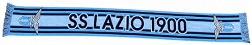 CALCIOGADGETS Bufanda Lazio 1900 oficial modelo Jacquard de acrílico SCJLASS1900, Blanco-Azul-Celestial, Talla única