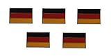 vergoldete Metallteile Yantec Flaggenpin 5er Pack Deutschland rechteckig Pin Anstecknadel Fahnenpin