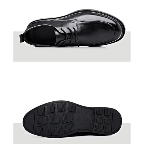 Cowhide Checkered Upper Male Low Trend Lace-up Men's Shoes,Comfortable and Breathable Casual Business Gentleman 5