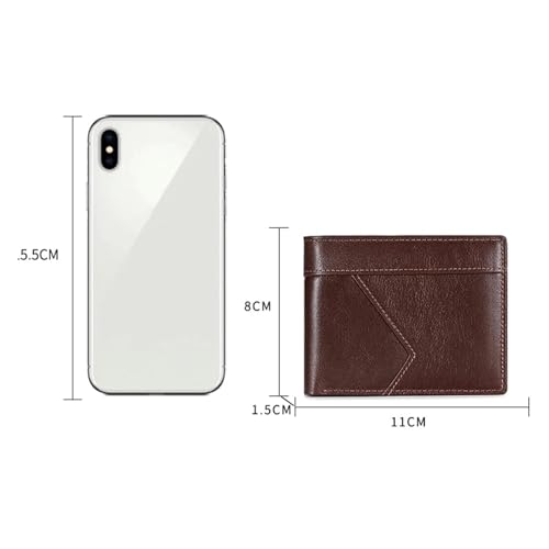 Leather Men's Wallet Anti RFID European & American Retro Oil Wallet for Men Bifold Male Purse2