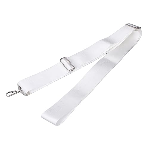 Adjustable Height Tennis Net Straps White for Center Strap Maintenance, Stainless Steel Buckle