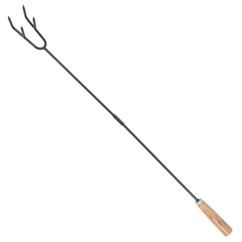 MUCKLILY Attizzatoio Per Bracieri Da Esterno Gancio Per Bracieri Manico Per Campeggio Attrezzi Resistenti Per Falò e Grigliate All Aperto