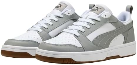 PUMA Unisex Yetişkin Rebound v6 Low Spor Ayakkabı PUMA White-Gray Echo-blk 42 - Görsel 1