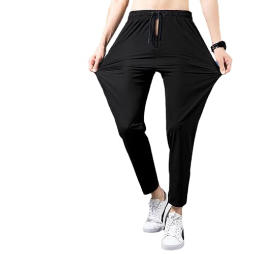Summer Spring Men Invisible Zipper Open Crotch Pants Sports Casual Black Plus Size Loose Trousers
