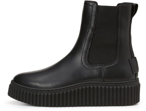 Marc OߴPolo Damen Chelsea Boots aus Leder mit Plateausohle Marc OߴPolo Damen Chelsea Boots aus Leder mit Plateausohle