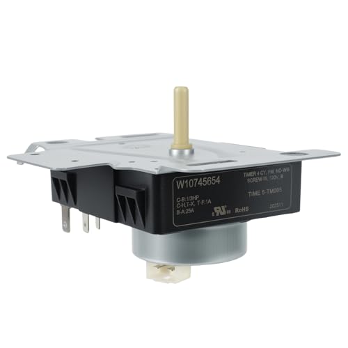 Image of W10745654 W10857611 Dryer Timer Replacement, Genuine OEM Quality, Replaces W10436306, WPW10436306, AP5999276, Fits Whirlpool Maytag Admiral Crosley Amana Roper Dryers, 2-Year Warranty