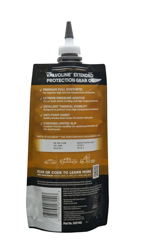 Image of Valvoline FlexFill Extended Protection Full Synthetic 75W-90 Gear Oil 1 QT Pouch