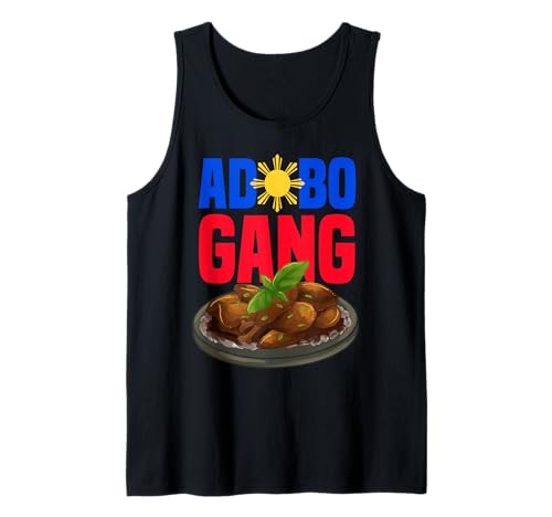 Adobo Gang Filipino Food Designs Pinoy Pinay Filipinas Camiseta sin Mangas