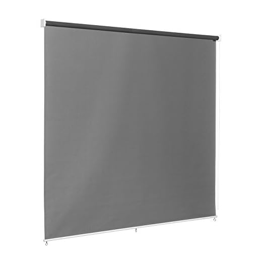 Ventanara® Außenrollo Screen Rollo Senkrechtmarkise Balkonrollo Sichtschutz Rollo Beschattung 240 x 230 cm Anthrazit