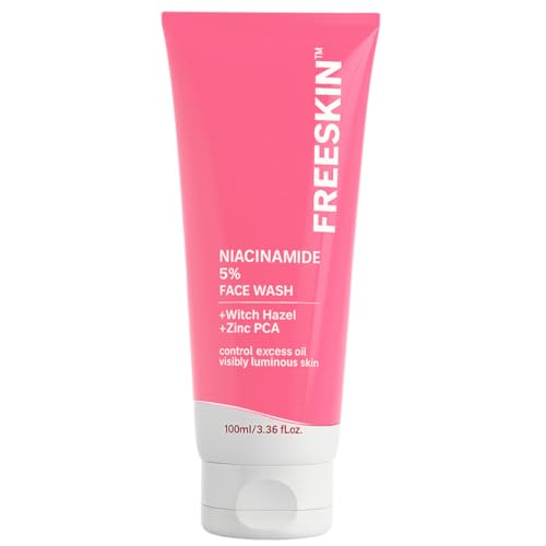 Image of Freeskin 5% Niacinamide Face Wash with Witch Hazel & Zinc PCA | Controls Excess Oil, Reduces Acne & Breakouts | Deep Cleansing for Visibly Luminous, Balanced Skin - 100 ml