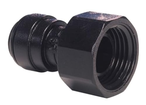 Image of John Guest CM320616E Acetal Black 3/4" Female Adaptor (BSP Thread) x 6mm Push Fit