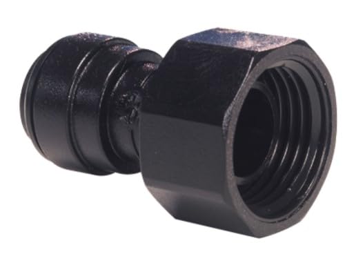 Adaptador hembra John Guest CM320616E BSP 3/4 a 6 mm de acetal negro para tubos