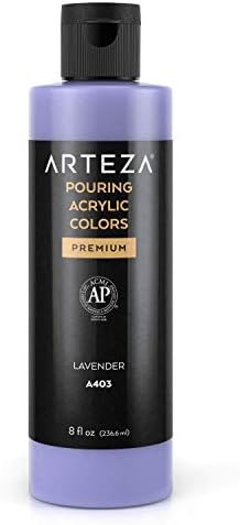 ARTEZA Acrylic Pouring Paint, 8 oz (236 ml), A703 Metallic Wine Red, High-Flow Acrylic Paint, No Mixing Needed, Paint for Pouring on Canvas, Glass, Paper, Wood, Tile, and Stones