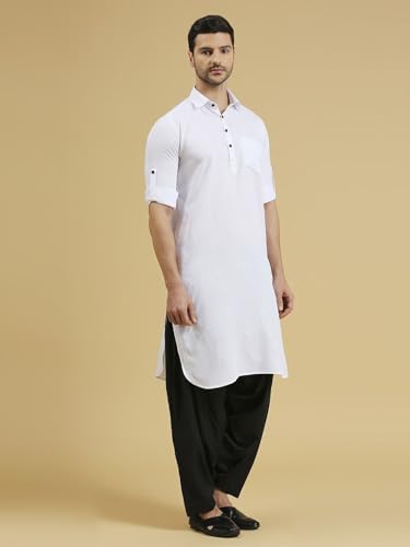 Image of Rajubhai Hargovindas Men's Festive Cotton Pathani Kurta