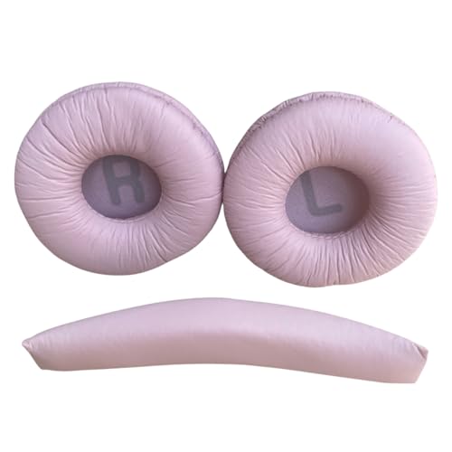 Par Espuma Almofada Reposição Compatível com Fone JBL Tune 600 T500 T500BT T450 T450BT | Kit 2 Ear Pads + 1 Almofada Arco (Rosa)