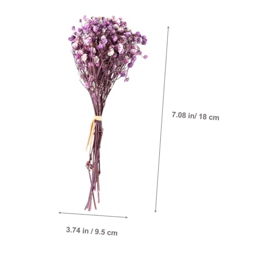 6pcs Mini Ramo de Flores Secas Babys Breath Color Surtido miniatura 2