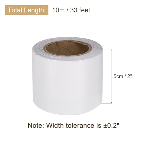 Image of uxcell Wood Grain Tape, 2 inch x33 Ft Self Adhesive Wood Grain Repair Patch for Baseboards, Doors, Floor Repair, Furniture Home Decor White Wood