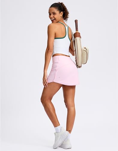 Image of SANTINY Skorts for Women with Pockets High Waisted Golf Skirts | Built-in Shorts, A Line, Athletic, Casual, Pickleball, Tennis Skirt