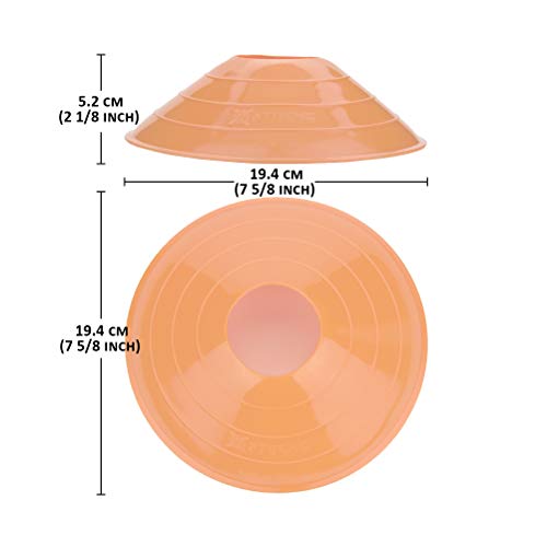 Premium Soccer/Football Agility Cones - 50-Pack, Easy-Stack Disc Cone Ideal for Speed Training, Kids, Coaches and All Sports. Convenient Carry Strap Included (Multi-Color) by Xtreme Sport DV - Image 4
