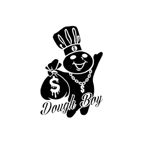 Image of Dough boy Money Bags Decal Sticker, Multiple Sizes and Colors (Black, 10x7 inches)