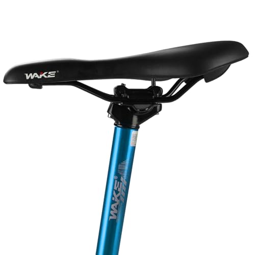 Wake Bike SeatPost Aluminum Alloy 27.2mm 30.9mm 31.6mm Bicycle Seat Post 400mm for Mountain Road Bikes BMX (Blue, 27.2mm) - Thumbnail 7