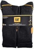 CATERPILLAR (CAT) - Performance Crew Length Socks - 8 to 12 Shoe Size -10 Pack, Black, 10-12