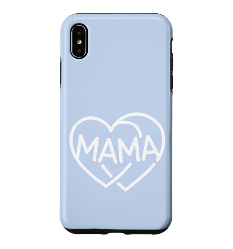 Blue - Mama �X�N���v�g �n�[�g ���킢�� �~�j�}���X�g �^�C�|�O���t�B �X�}�z�P�[�X iPhone XS Max �p