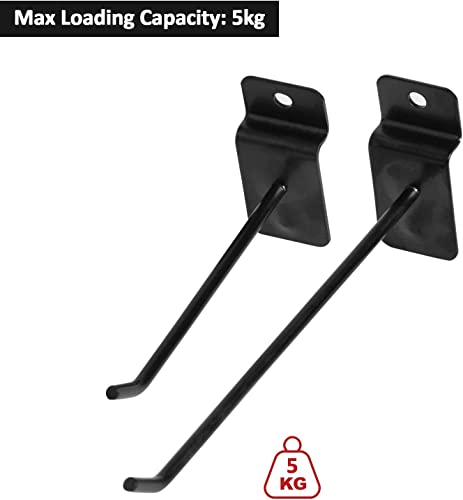 Kejjnyer 100 Pack Slatwall Hooks, 4 Inch Slat Wall Hanging Hooks Panel Display Hooks Black Slatwall Hooks Hangers For Retail And Exhibition Products #TOP5