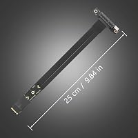 CERRXIAN M.2 NGFF NVMe M Key zu PCIE 3.0 4X Grafikkarten-Riser-Adapterkarte M.2 Key M zu PCI-E 4X Verlängerungskabel (90°) – Ansicht 6