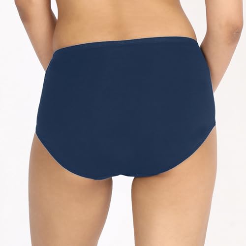 Image of NYKD (NYP104 Comfortable & Breathable Cotton Panty Set for Women (Pack of 3) | High Rise & Full Coverage Brief with Anti Odor Properties | Super Soft & Concealed Elastic for All Day Comfort