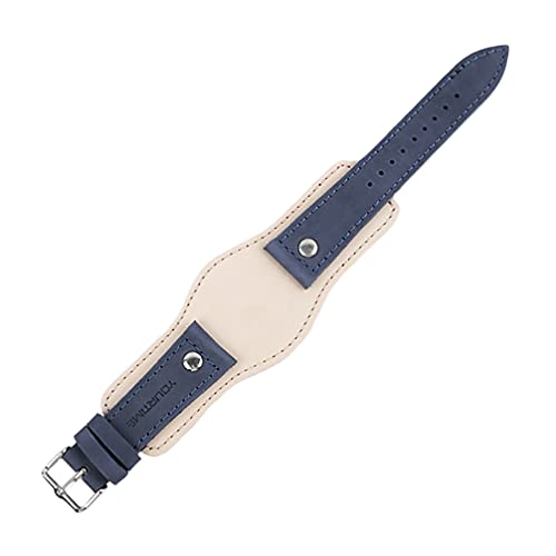 ABOOFAN Correa de reloj de cuero retro de 22 mm de la bandeja, de la m