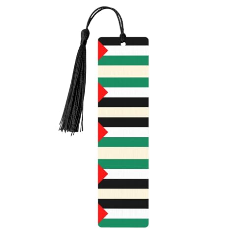 Palestine Flag Print Wooden Bookmark