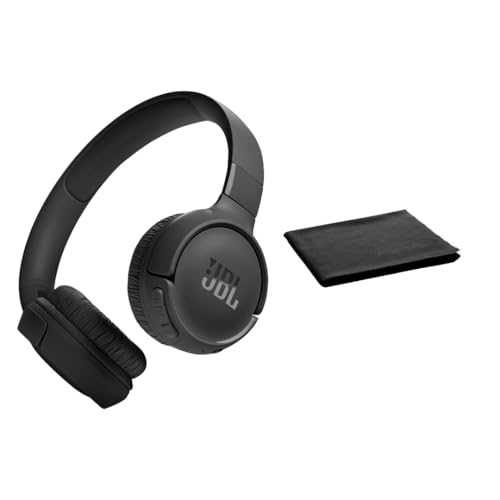 JBL Tune 525BT Wireless Over-Ear Headphones – Experience Deep Bass and Seamless Connectivity - 57H Battery Life - Speed Charge - Bluetooth 5.3 - Black - Includes Cleaning Cloth