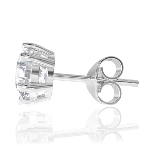 Image of 925 Sterling Silver Earrings for Women & Woman | Stud Earrings for Women | Daily Wear Silver Jewellery | Gift for Wife, Girlfriend, Mother, Sister | Rakhi Gift for Sister