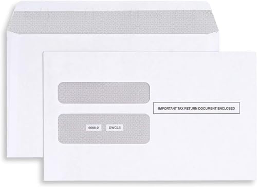 Amazon.com : W2 Envelopes, Double Window Security Envelope For W-2 Tax ...