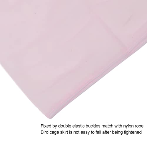 Image of Birdcage Nylon Mesh Net Adjustable Dustproof Seed Catcher Guard Net Cover for Parrots Parakeet Macaw Cage