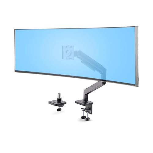 Support de bureau pour écrans incurvés 49 pouces bras articulé moniteur large 32:9