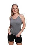 Cottonique Women's Hypoallergenic Camisole Made from 100% Organic Cotton (6, Melange Grey)