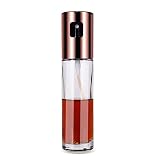 Olivenöl-Sprühflasche, Pumpe, Öl-Topf, auslaufsicher, Grill-Sprayer, Ölspender, Grill-Spender, Grill-Zubehör, Küchenutensilien, Glaskörper + ABS-Kappe (Farbe: Gold, Größe: 100 ml)