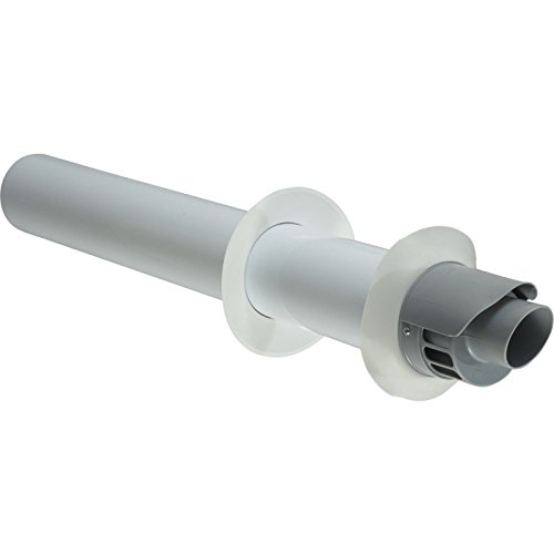 Terminal horizontal DUALIS EP polypropylène , diamètre 60/100 mm , pour chaudière à condensation Fioul/Gaz Réf. STH 60/1