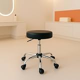 Cadeira Mocho Cromado Para Estética Designer Sobrancelha Giratório S/Encosto Clinica Massagista Tatuador