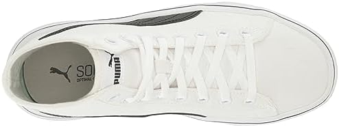 PUMA Women's KAIA 2.0 MID Sneaker, Puma White-Puma Black-Puma Team Gold, 5.5 | Image 4