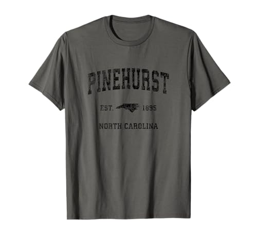 Pinehurst NC Vintage Sports Black T-Shirt