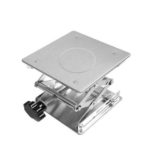 Image of Stainless Steel Lab Jack Scissor Stand Platform, Lab Lift Stand Table, 8 inch x 8 inch, Maximum Support Weight 30lb /14kg.