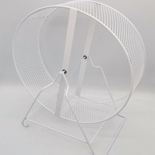 JoyeeLii ミニハリネズミ ハムスタ 小動物ランニングホイールハムスター 回し車壁掛けランニングホイールサイレントスポーツランニングホイール用品 静音回し車 サイレントホイール 夜も静か 安全 丈夫で安全ペット用品 (17cm) (ホワイト,32cm