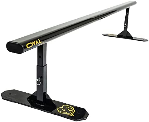 IMPERIAL&CO Oval Series Skate Grind Rail and Wax for Skateboard Ramp Setup on Driveway Skatepark for Kids and Adults, BMX Bike, Scooter, Agressive Inline & Roller Skating Blading, Snowboarding, Ski