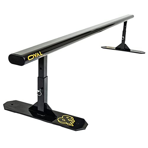 Imperial&Co Oval Series Skate Grind Rail And Wax For Skateboard Ramp Setup On Driveway Skatepark For Kids And Adults, Bmx Bike, Scooter, Agressive Inline & Roller Skating Blading, Snowboarding, Ski #TOP16